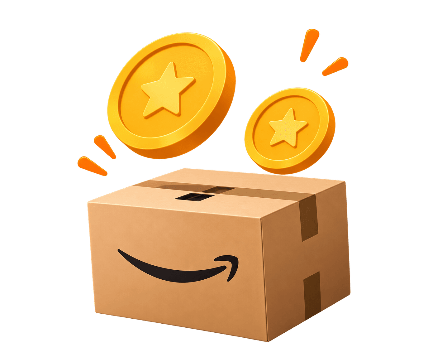 Caixa da Amazon com moedas