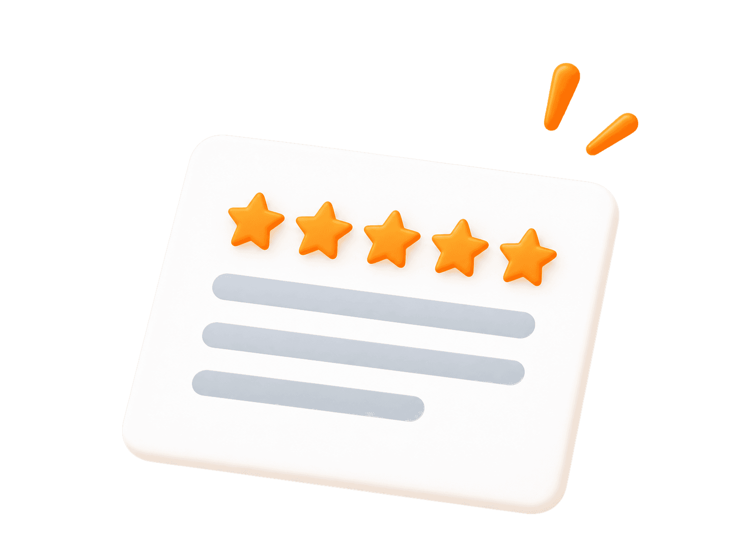 Avaliação com cinco estrelas